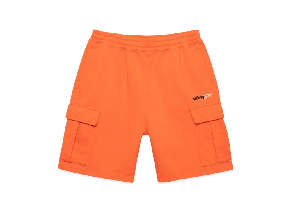 Stussy Cargo Fleece Shorts "Orange"
