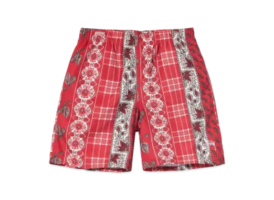 Stussy Paisley Plaid Water Shorts "Red"