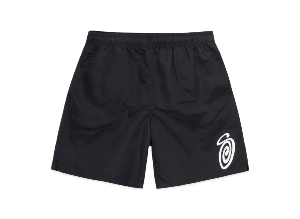 Stussy Curly S Water Shorts "Black"