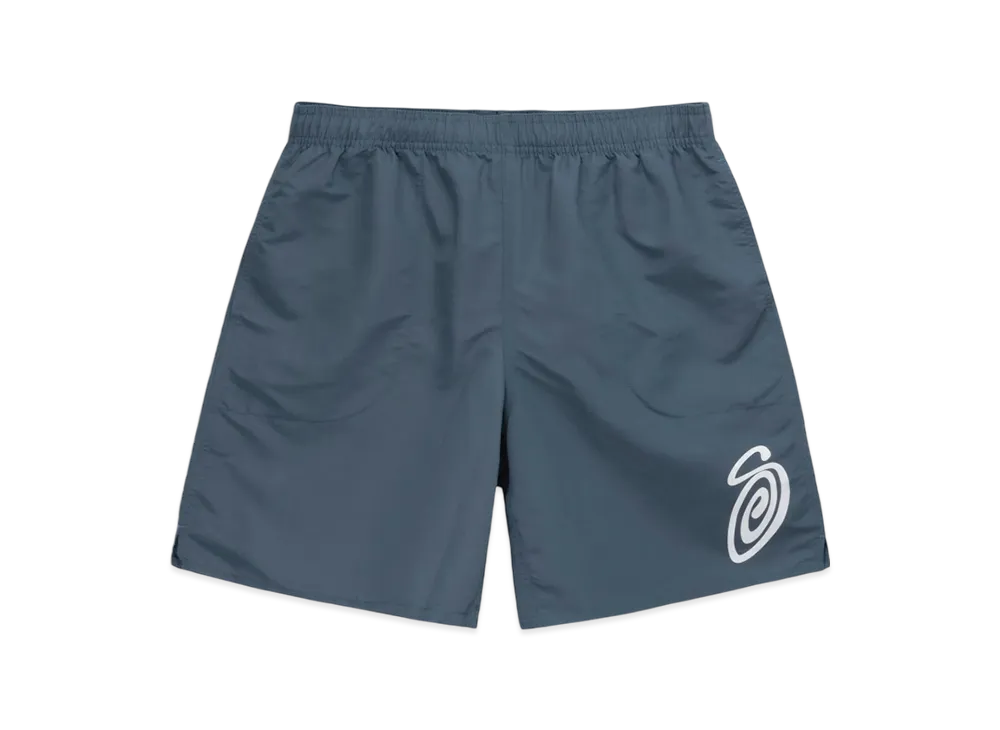 Stussy Curly S Water Shorts "Washed Navy"