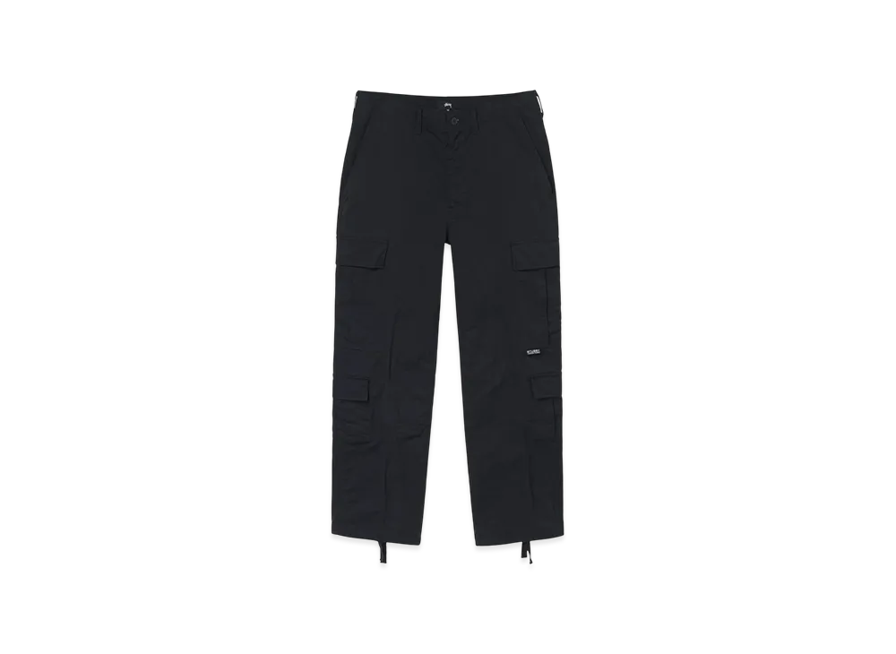Stussy Nylon Ripstop Surplus Cargo Pants "Black"