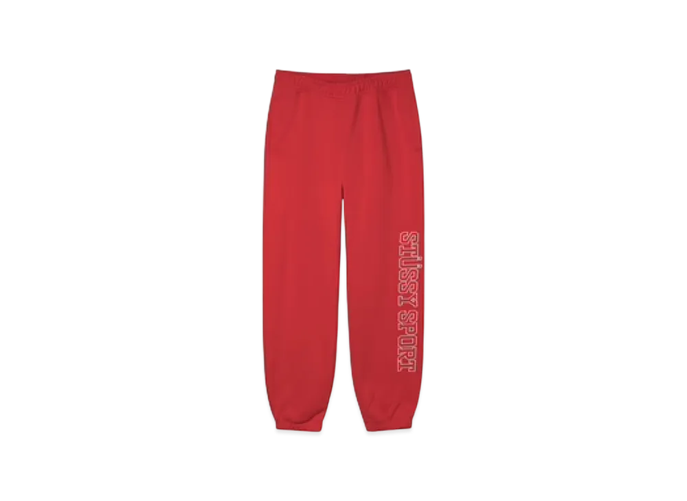 Stussy Sport Applique Pants "Red"