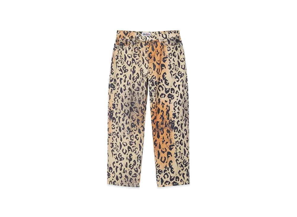 Stussy Stencil Canvas Big OL' Jean "Leopard"