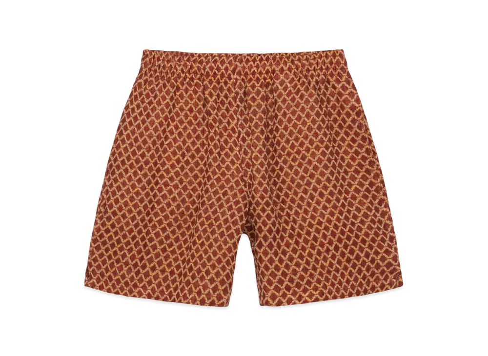 Stussy x Our Legacy Work Shop Laguna Shorts Yellow Red Linen "Yellow/Red Linen"