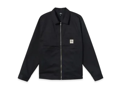 Stussy Zip Up Work LS Shirt "Black"