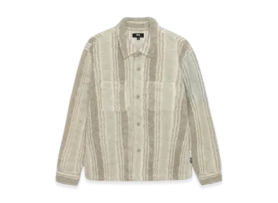 Stussy Striped Sherpa Shirt "Natural"