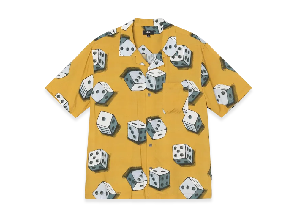 Stussy Dice Pattern Shirt "Mustard"