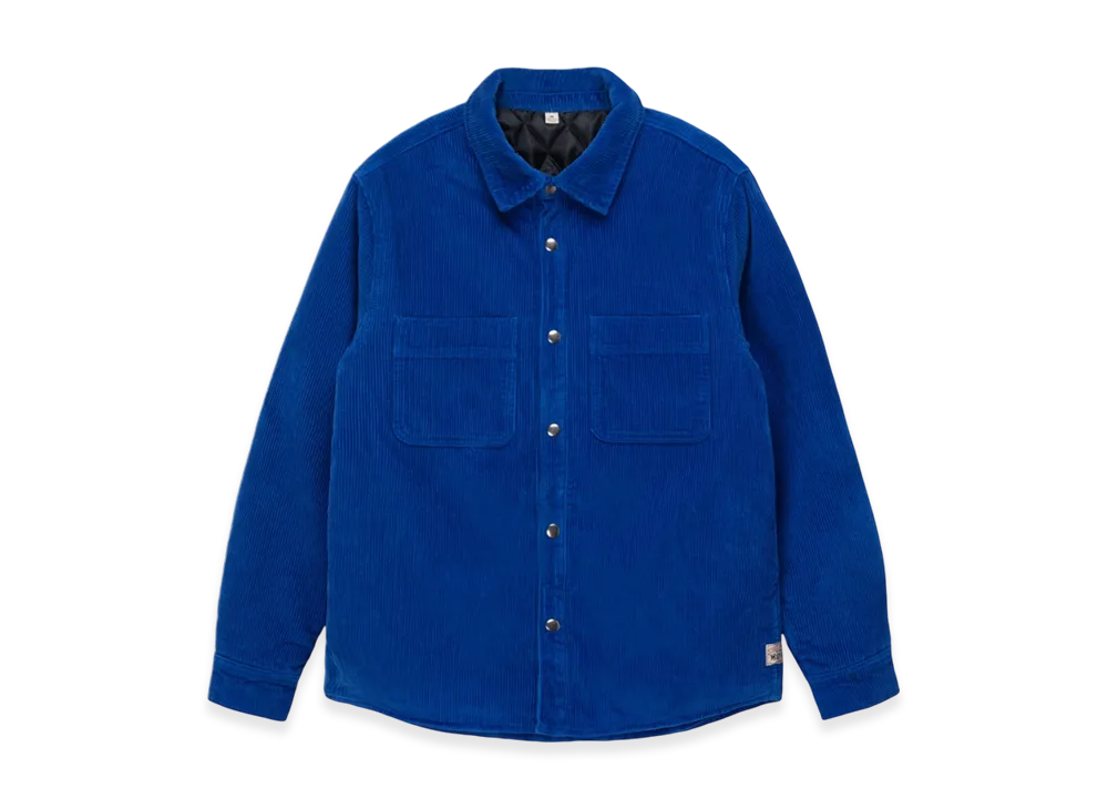 Stussy Cord Quilted Overshirt "Royal Blue"