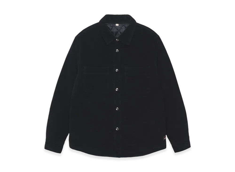 Stussy Cord Quilted Overshirt "Black"