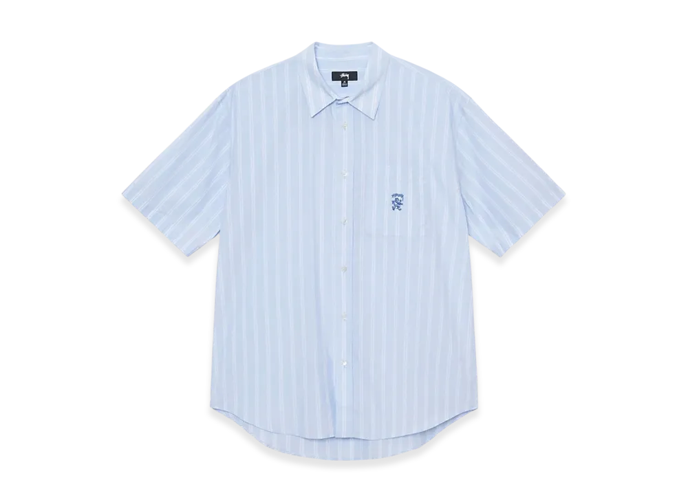 Stussy Boxy Striped SS Shirt "Light Blue Stripe"