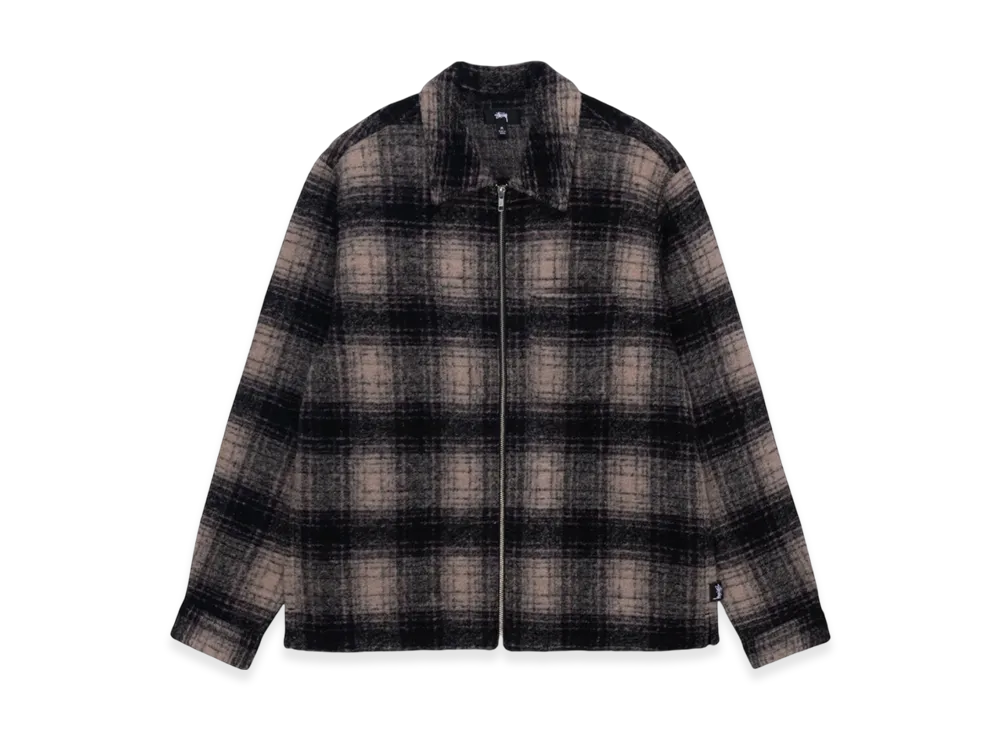 Stussy Wool Plaid Zip Shirt "Lilac"