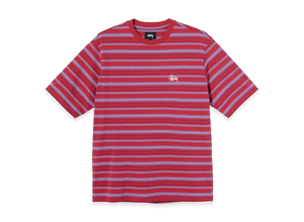 Stussy Heather Stripe Crew "Red"