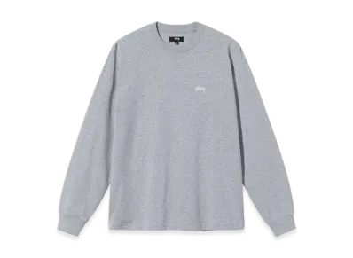 Stussy Overdyed Stock Logo LS Tee "Grey Heather"
