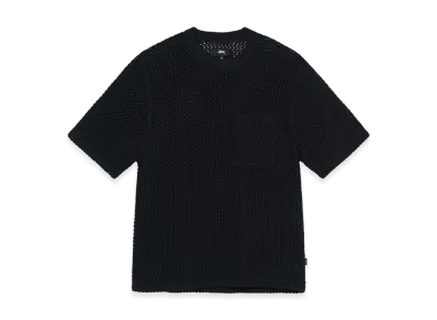 Stussy Overdyed Mesh Crew "Black"