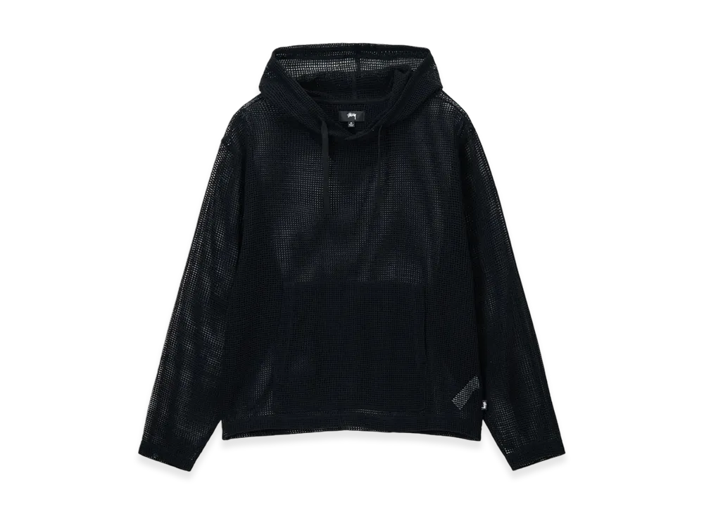 Stussy Cotton Mesh Hoodie "Black"