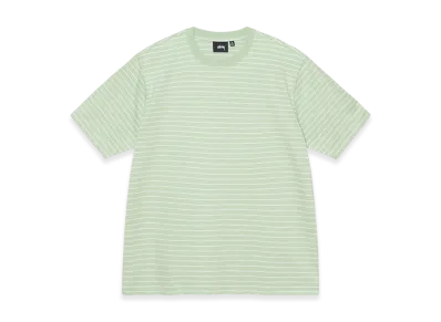 Stussy Pin Striped SS Crew "Green"