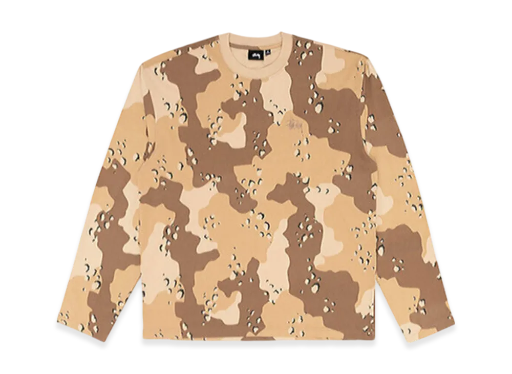 Stussy Heavy Washed LS Crew "Desert Camo"