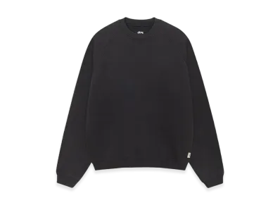 Stussy Fleece Raglan Crew "Washed Black"