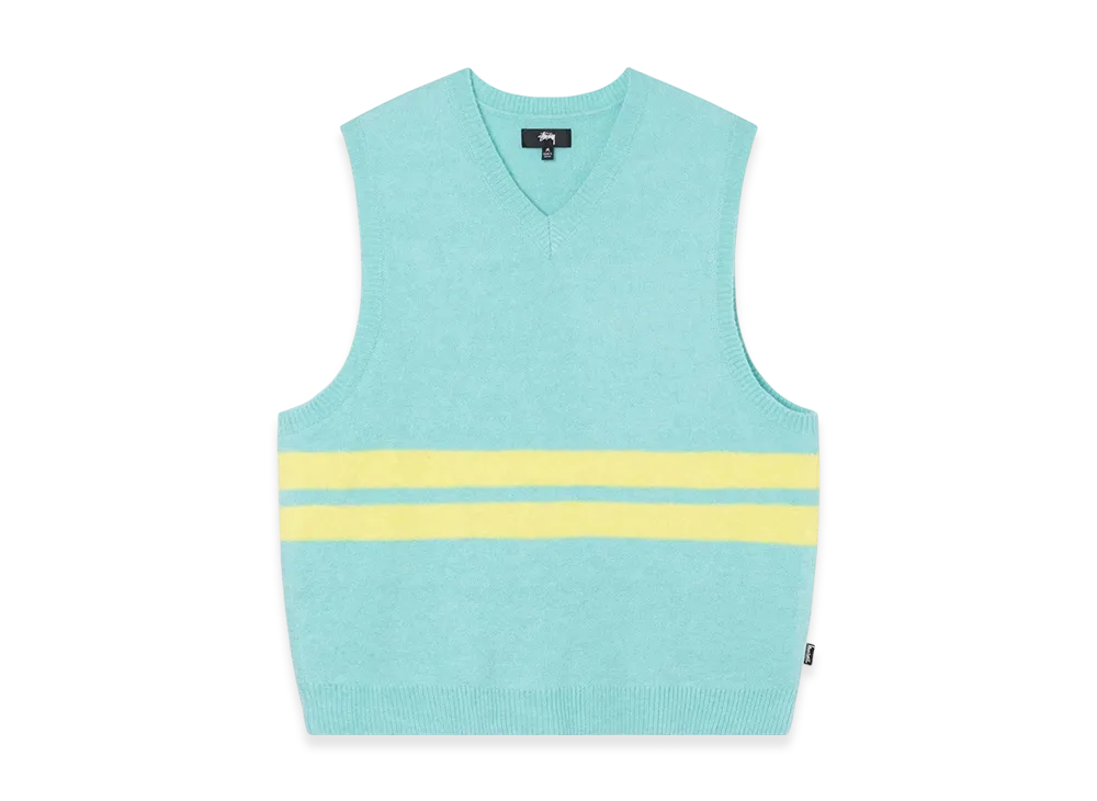 ステューシー ブラッシュドモヘアベスト "シーフォーム"