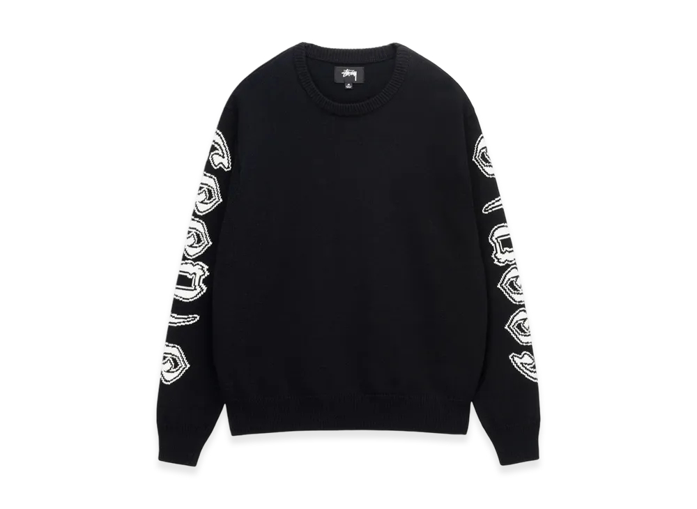Stussy Sleeve Logo Sweater "Black"