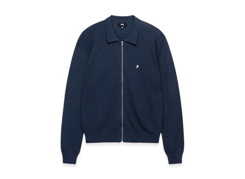 Stussy Lightweight LS Zip Polo "Navy"