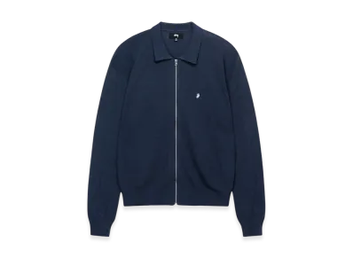Stussy Lightweight LS Zip Polo "Navy"