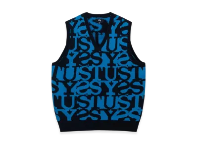 Stussy Stacked Sweater Vest "Dark Navy"