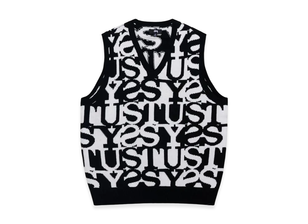 Stussy Stacked Sweater Vest "Ivory"