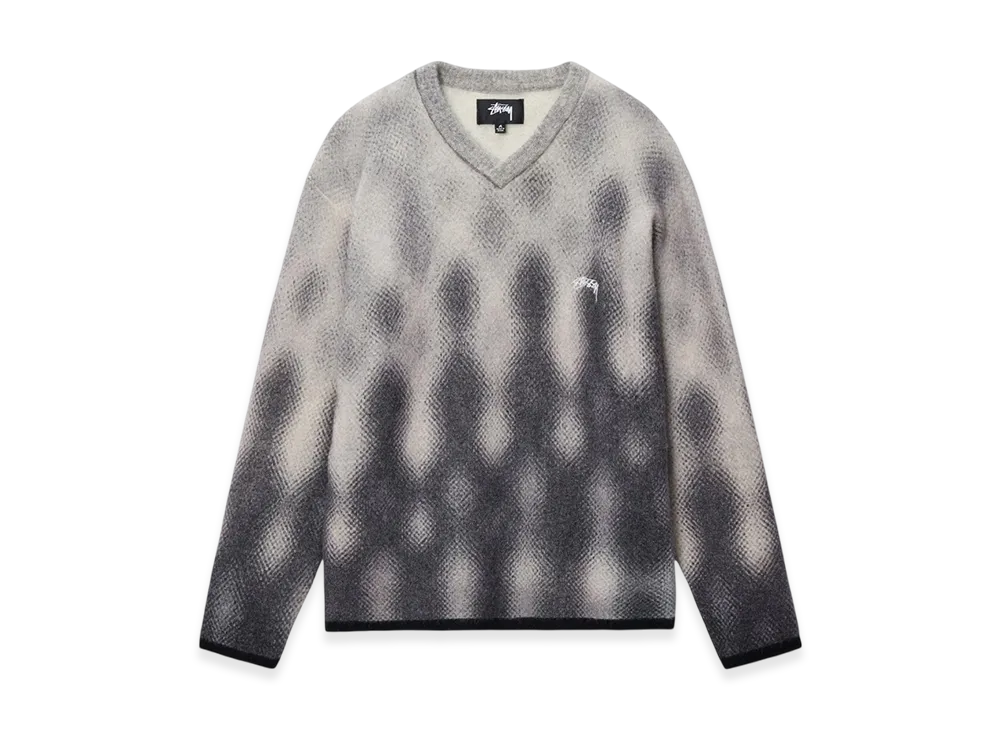 Stussy Gradient Dot Brushed Sweater "Grey"