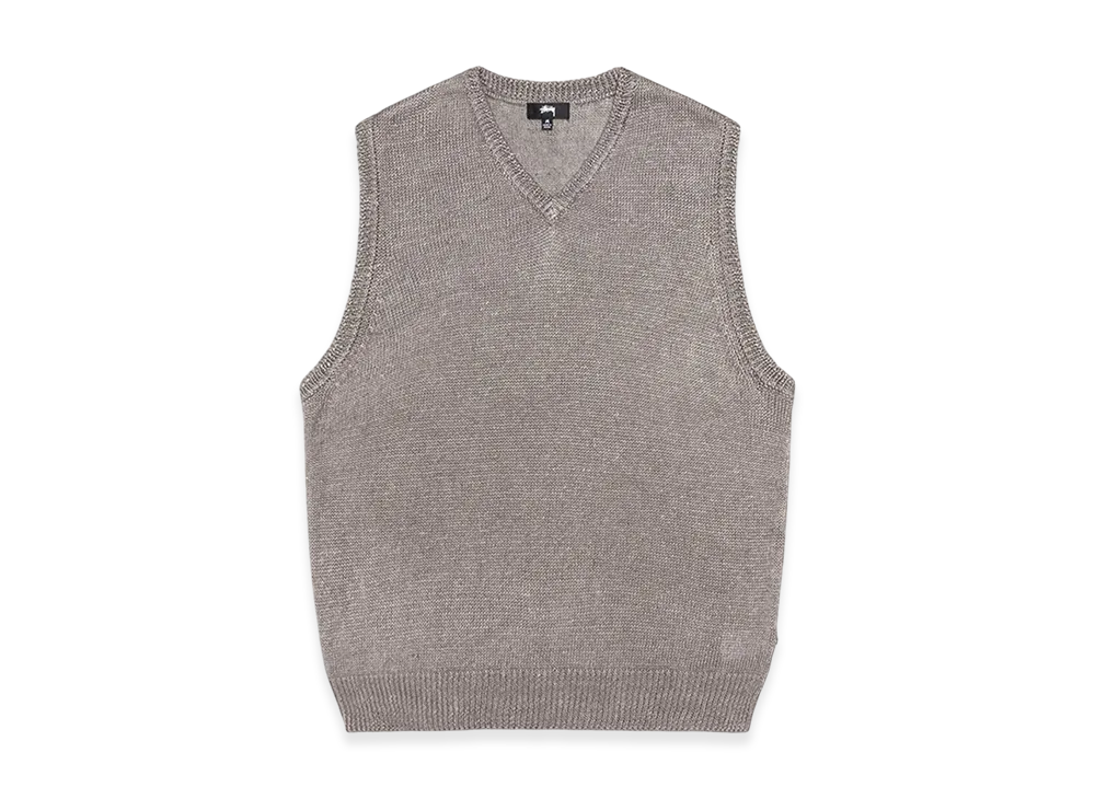 Stussy Loose Knit Linen Vest "Stone"