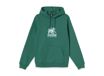 Stussy Lion Embroidered Hoodie "Dark Green"
