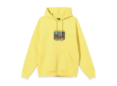 Stussy Irises Embroidered Hoodie "Lemon"