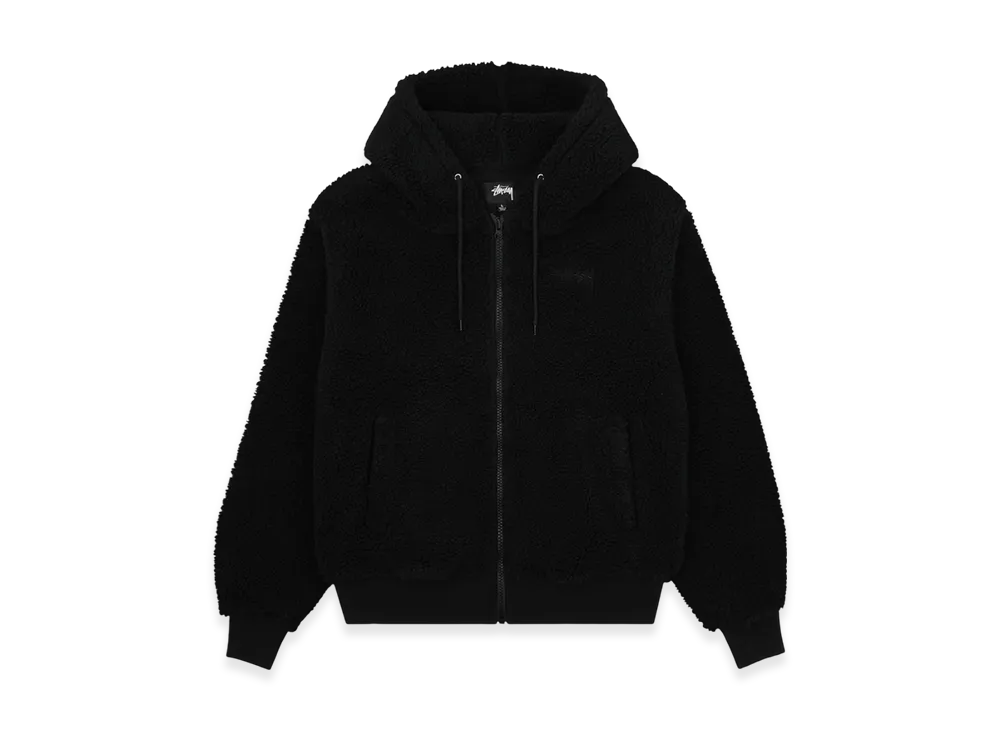 Stussy Sherpa Zip Hoodie "Black"