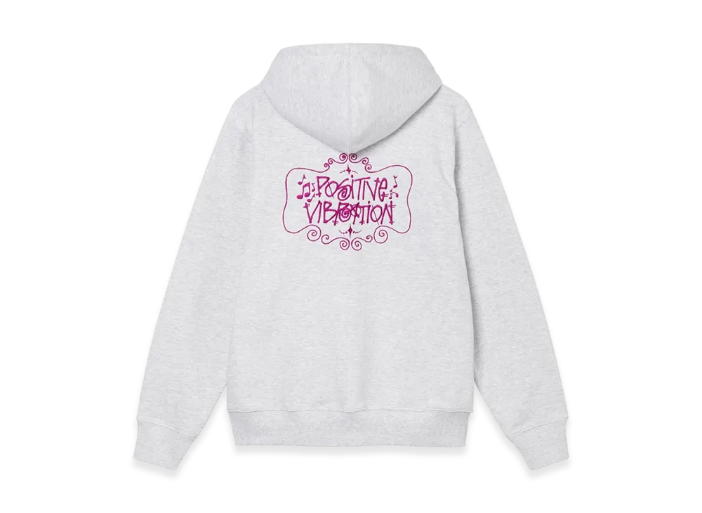 Stussy Positive Vibrations Embroidered Hoodie "Ash Heather"
