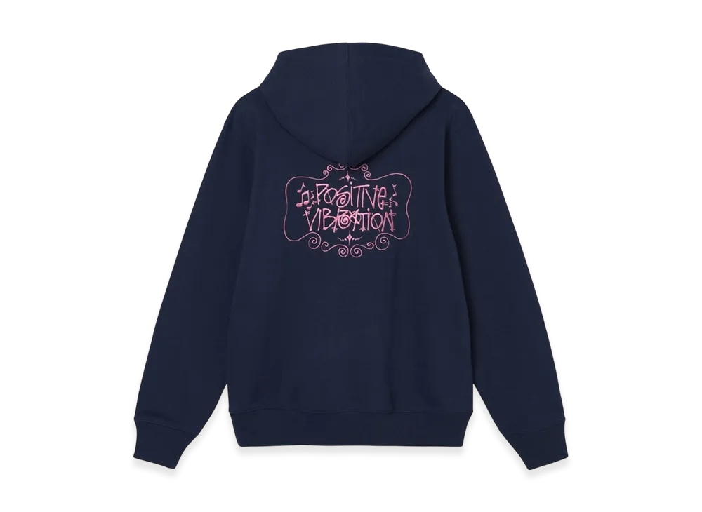Stussy Positive Vibrations Embroidered Hoodie "Navy"