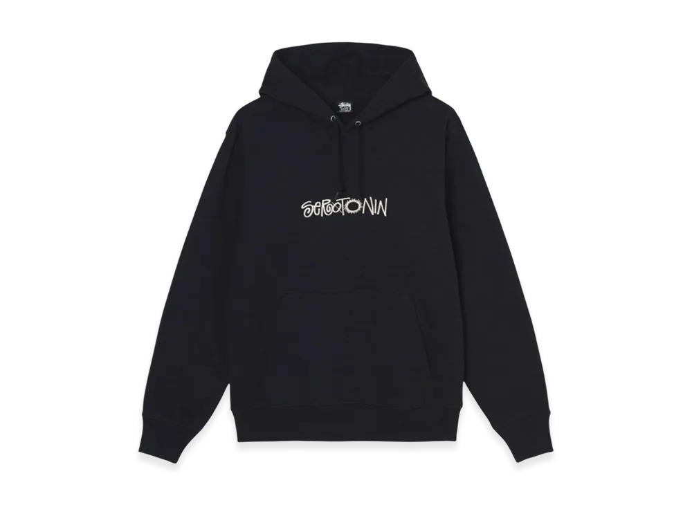 Stussy Serotonin Embroidered Hoodie "Black"