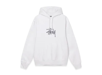 Stussy Basic Embroidered Hoodie "White"