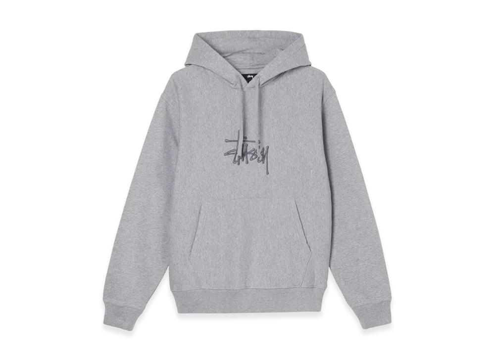Stussy Basic Embroidered Hoodie "Grey Heather"