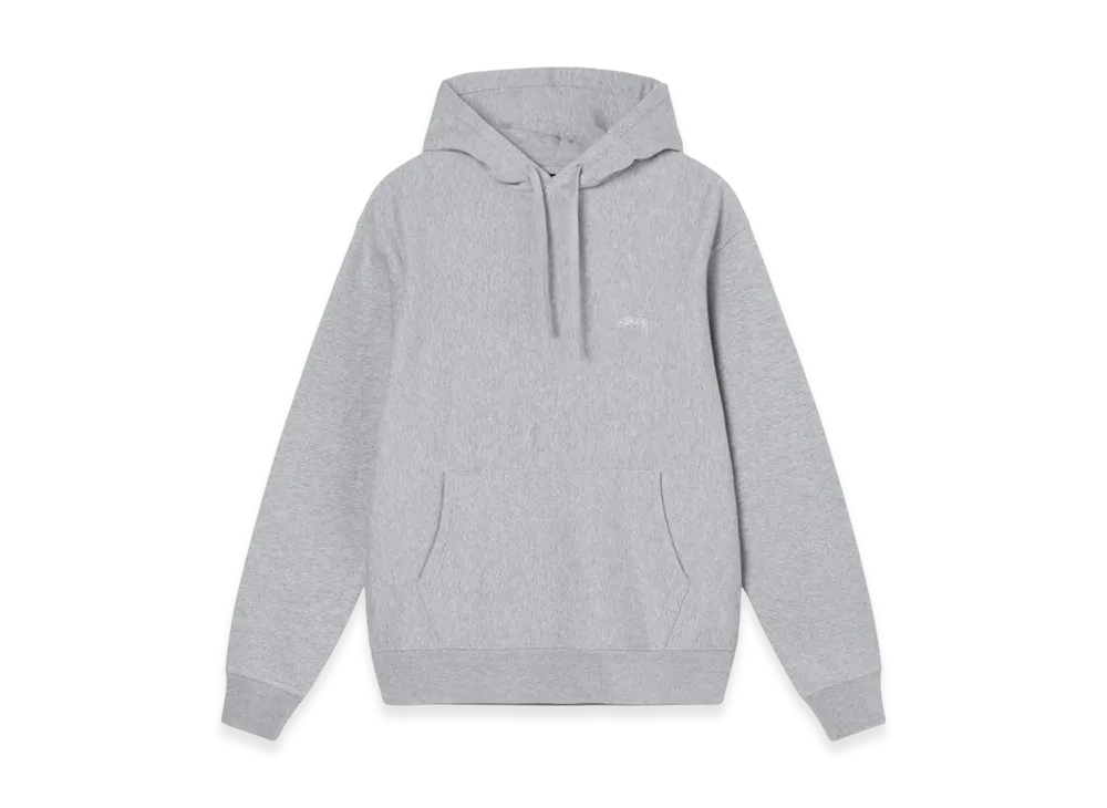 Stussy Overdyed Smooth Stock Logo Hood "Grey Heather"