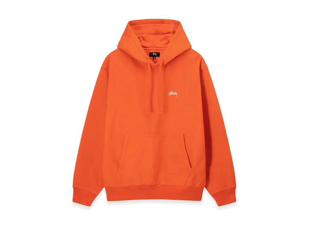 Stussy Overdyed Stock Logo Hoodie "Orange"