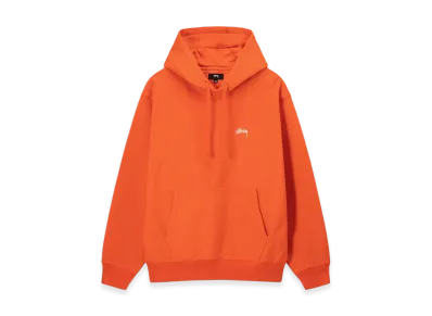 Stussy Overdyed Stock Logo Hoodie "Orange"