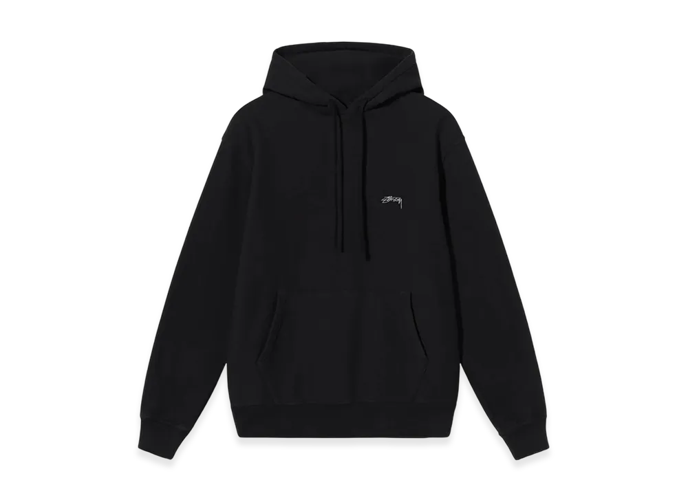 Stussy Overdyed Smooth Stock Logo Hood "Black"