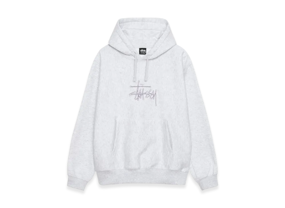 Stussy Basic Applique Hoodie "Ash Heather"