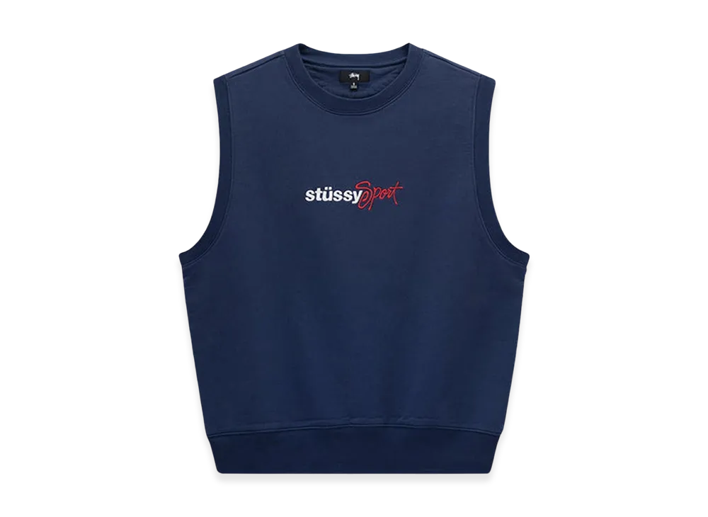 Stussy Sport Fleece Vest "Navy"