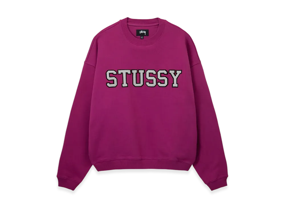 Stussy Relaxed Oversized Crew "Magenta"