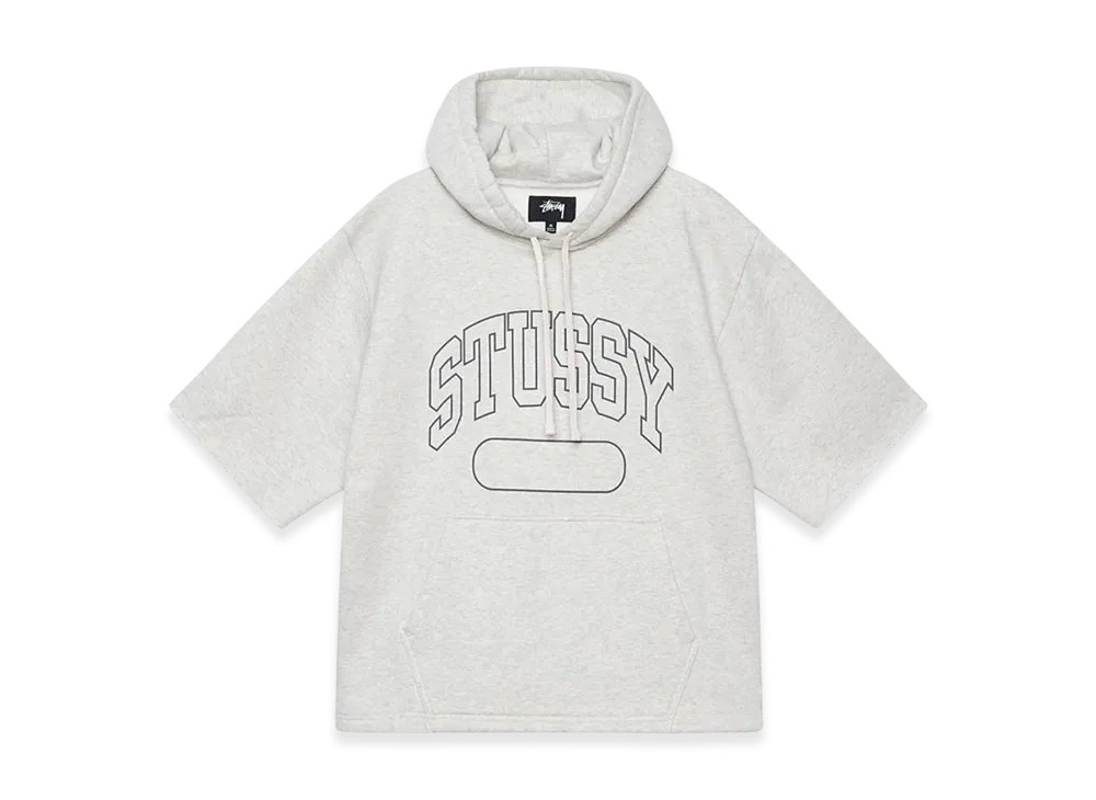Stussy SS Boxy Cropped Hoodie "Ash Heather"
