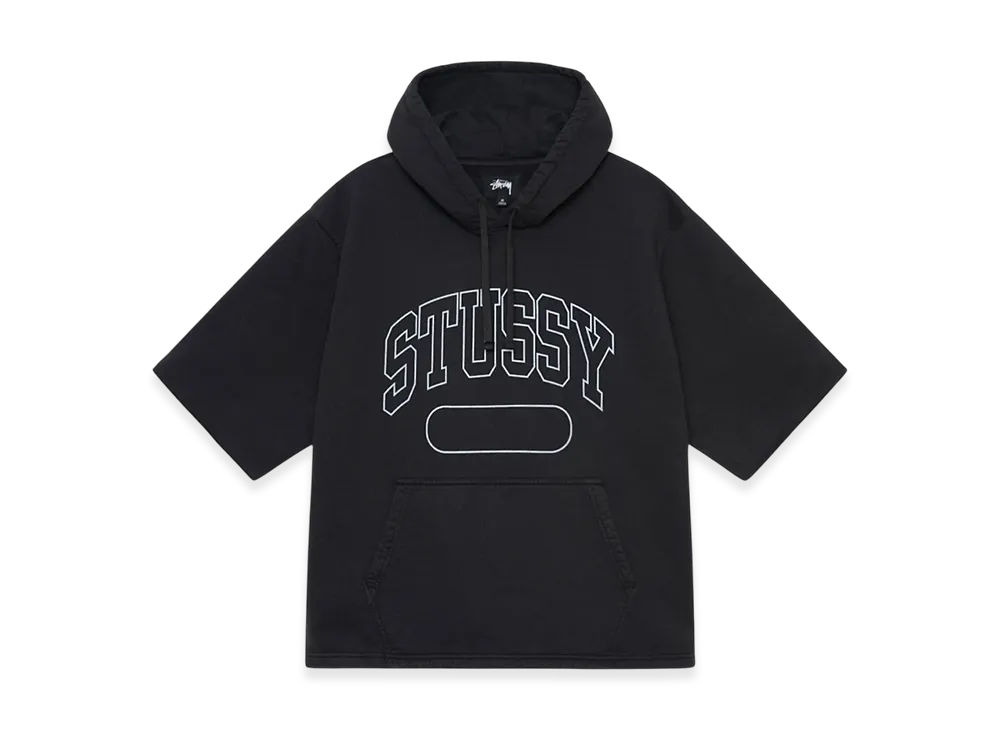 Stussy SS Boxy Cropped Hoodie "Black"