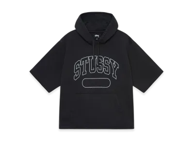 Stussy SS Boxy Cropped Hoodie "Black"