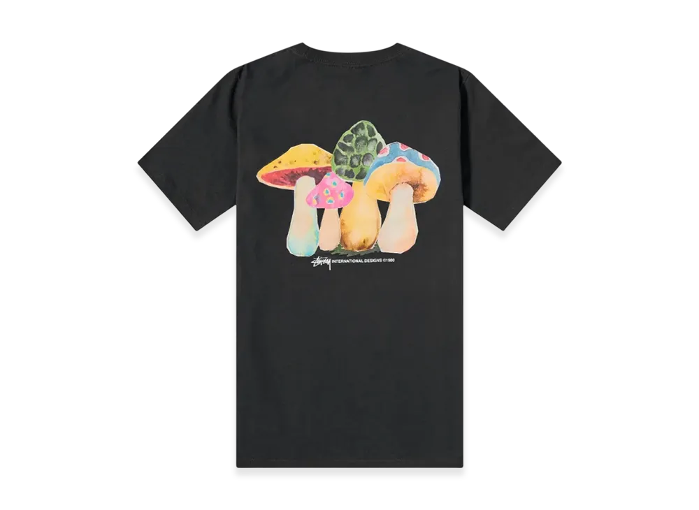 Stussy Shrooms Tee "Black"