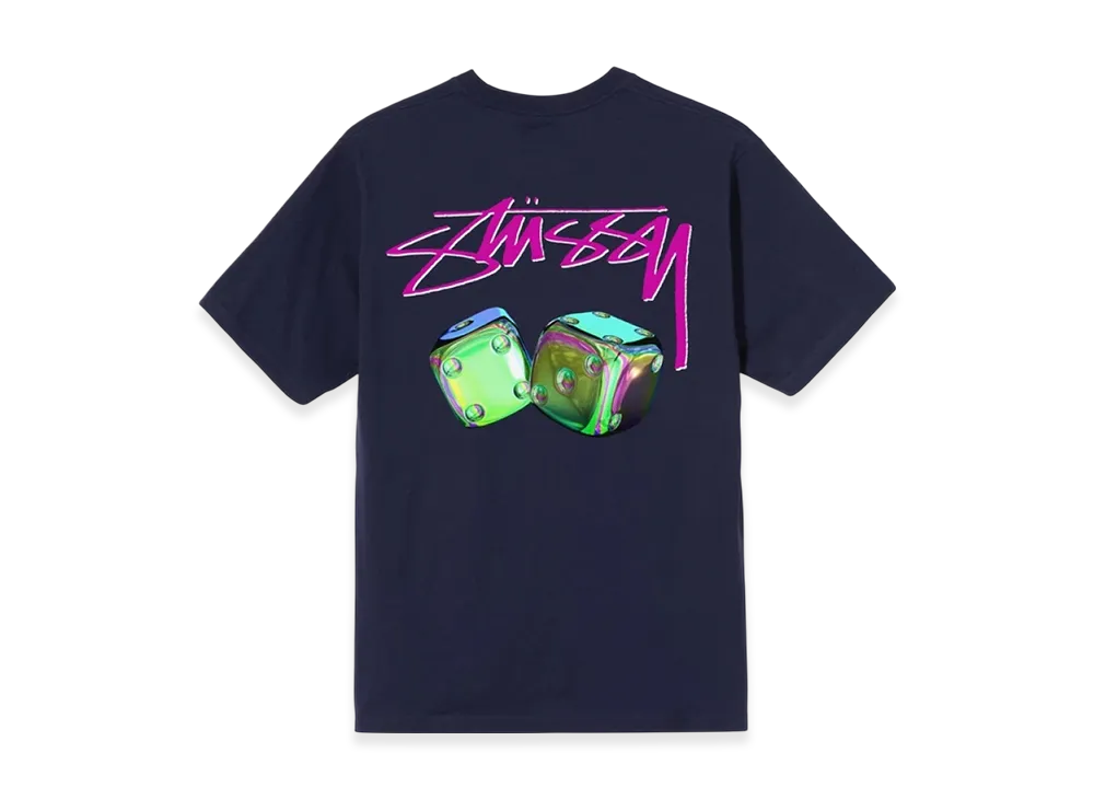Stussy Iridescent Dice Tee "Navy"